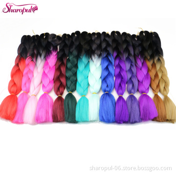 Top Quality Fiber 48inch 60colors Synthetic Jumbo Braid Hair For Crochet Ombre Braiding Hair
